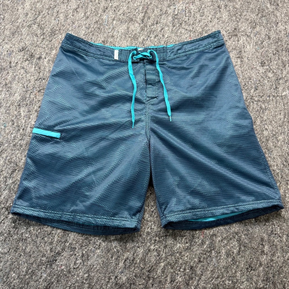 Teal Cove Mens Board Shorts Swim Trunks Mesh Teal Turquoise Size XXL